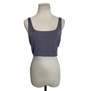 Free People Intimates purple gray cropped tank top size M
